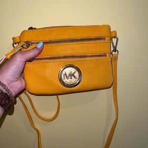 Yellow Micheal Kors crossbody